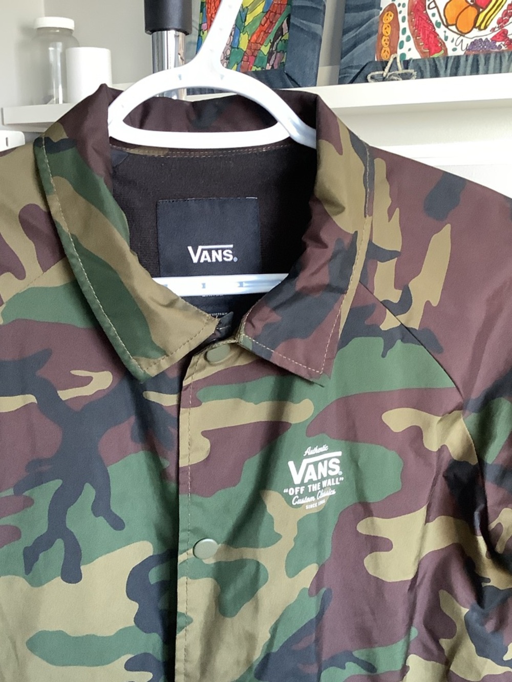 Vans Men's Camouflage Windbreaker Jacket - Green, Brown, Black